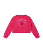 NBA MEMPHIS GRIZZLIES TRIPLE PINK BIG GIRL'S FLC CREWNECK (BEETROOT PURPLE)