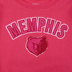 NBA MEMPHIS GRIZZLIES TRIPLE PINK BIG GIRL'S FLC CREWNECK (BEETROOT PURPLE)