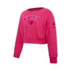 NBA MEMPHIS GRIZZLIES TRIPLE PINK BIG GIRL'S FLC CREWNECK (BEETROOT PURPLE)
