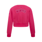 NBA MEMPHIS GRIZZLIES TRIPLE PINK BIG GIRL'S FLC CREWNECK (BEETROOT PURPLE)