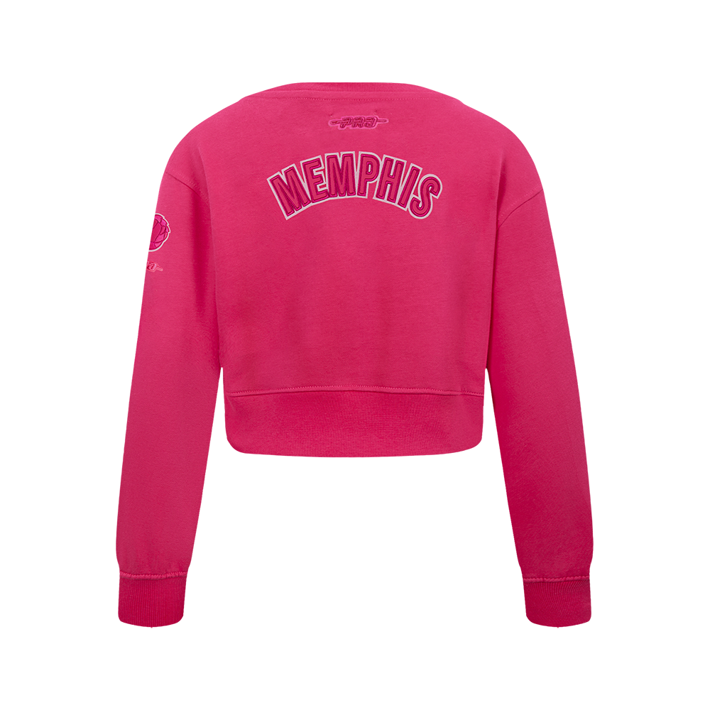 NBA MEMPHIS GRIZZLIES TRIPLE PINK BIG GIRL'S FLC CREWNECK (BEETROOT PURPLE)