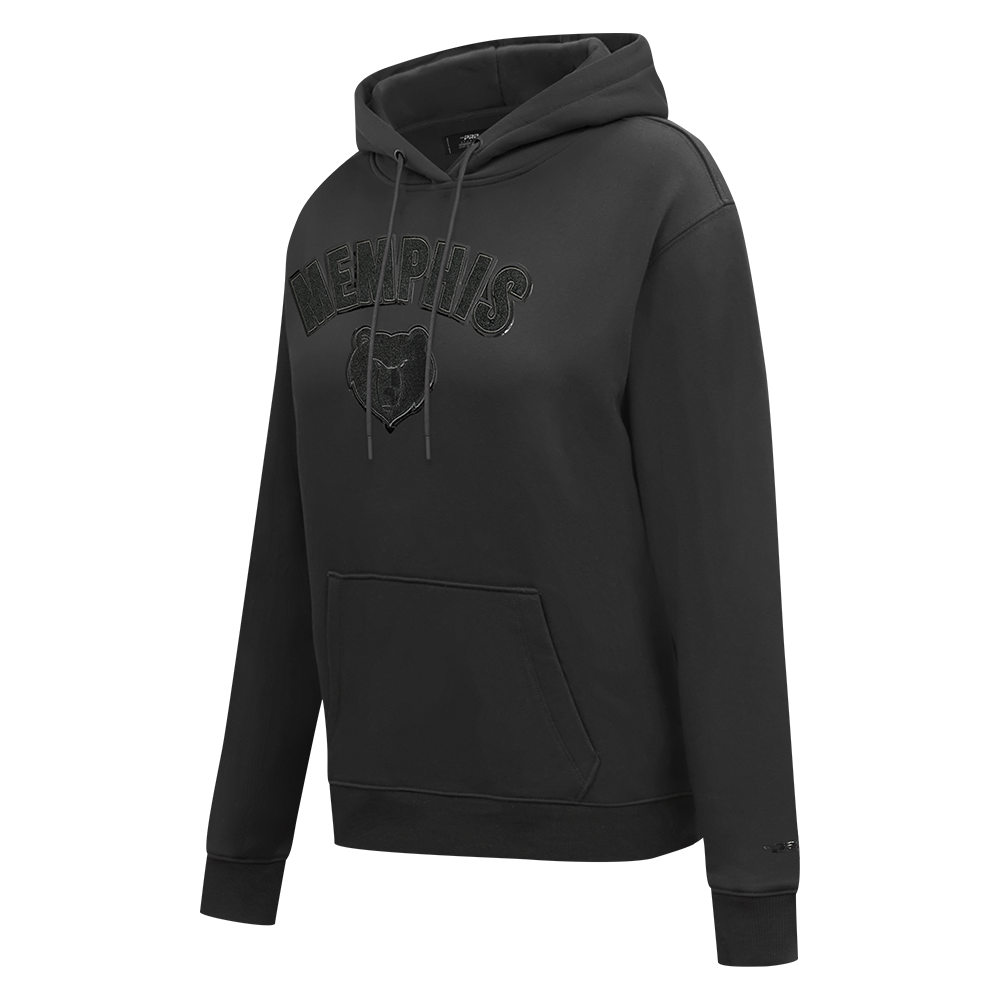 NBA MEMPHIS GRIZZLIES TRIPLE BLACK WOMEN'S FLC PO HOODIE (TRIPLE BLACK WOMEN'S)
