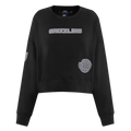 NBA MEMPHIS GRIZZLIES REVERSE FRENCH TERRY WOMEN'S FLEECE CREWNECK (BLACK)