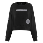 NBA MEMPHIS GRIZZLIES REVERSE FRENCH TERRY WOMEN'S FLEECE CREWNECK (BLACK)