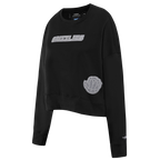 NBA MEMPHIS GRIZZLIES REVERSE FRENCH TERRY WOMEN'S FLEECE CREWNECK (BLACK)