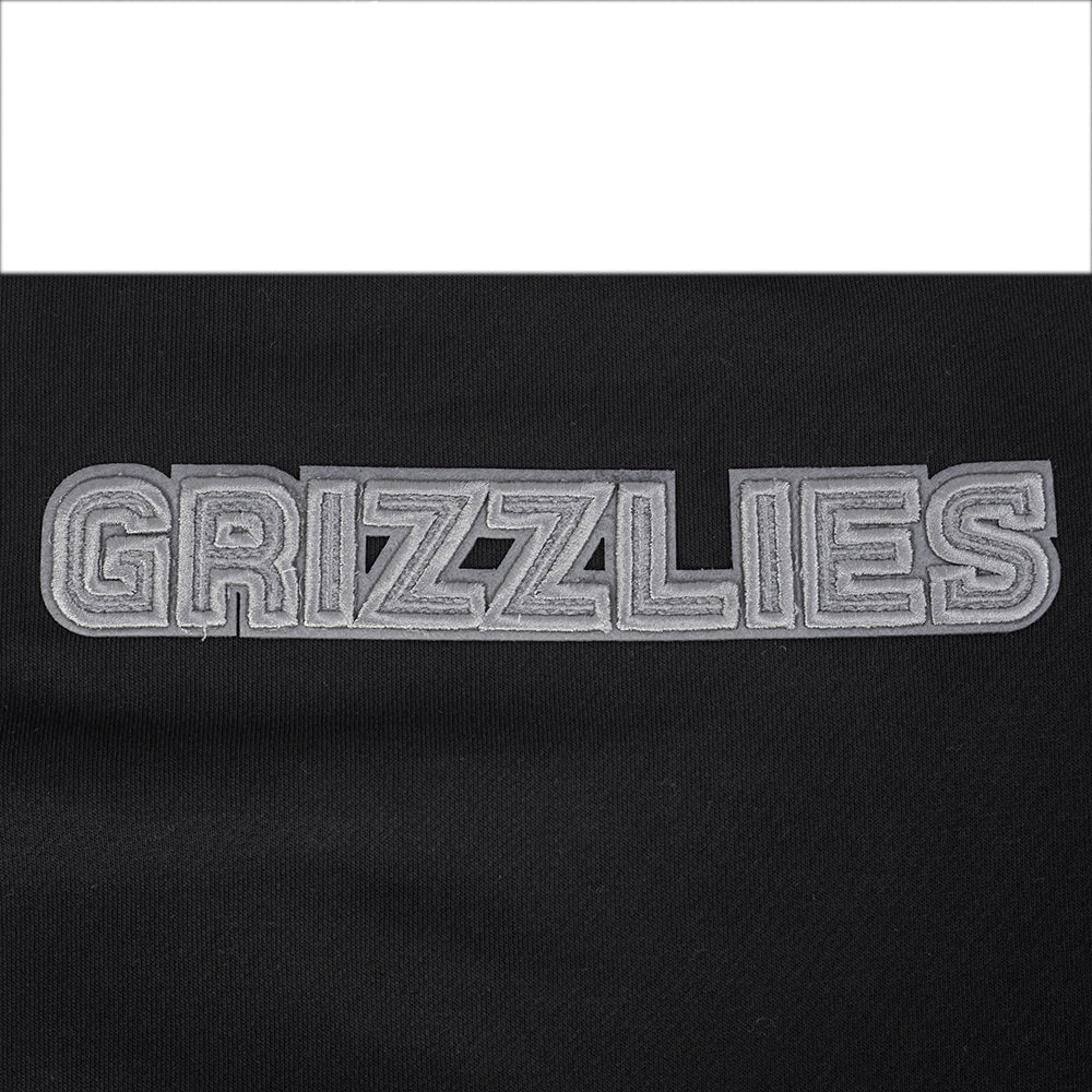NBA MEMPHIS GRIZZLIES REVERSE FRENCH TERRY WOMEN'S FLEECE CREWNECK (BLACK)