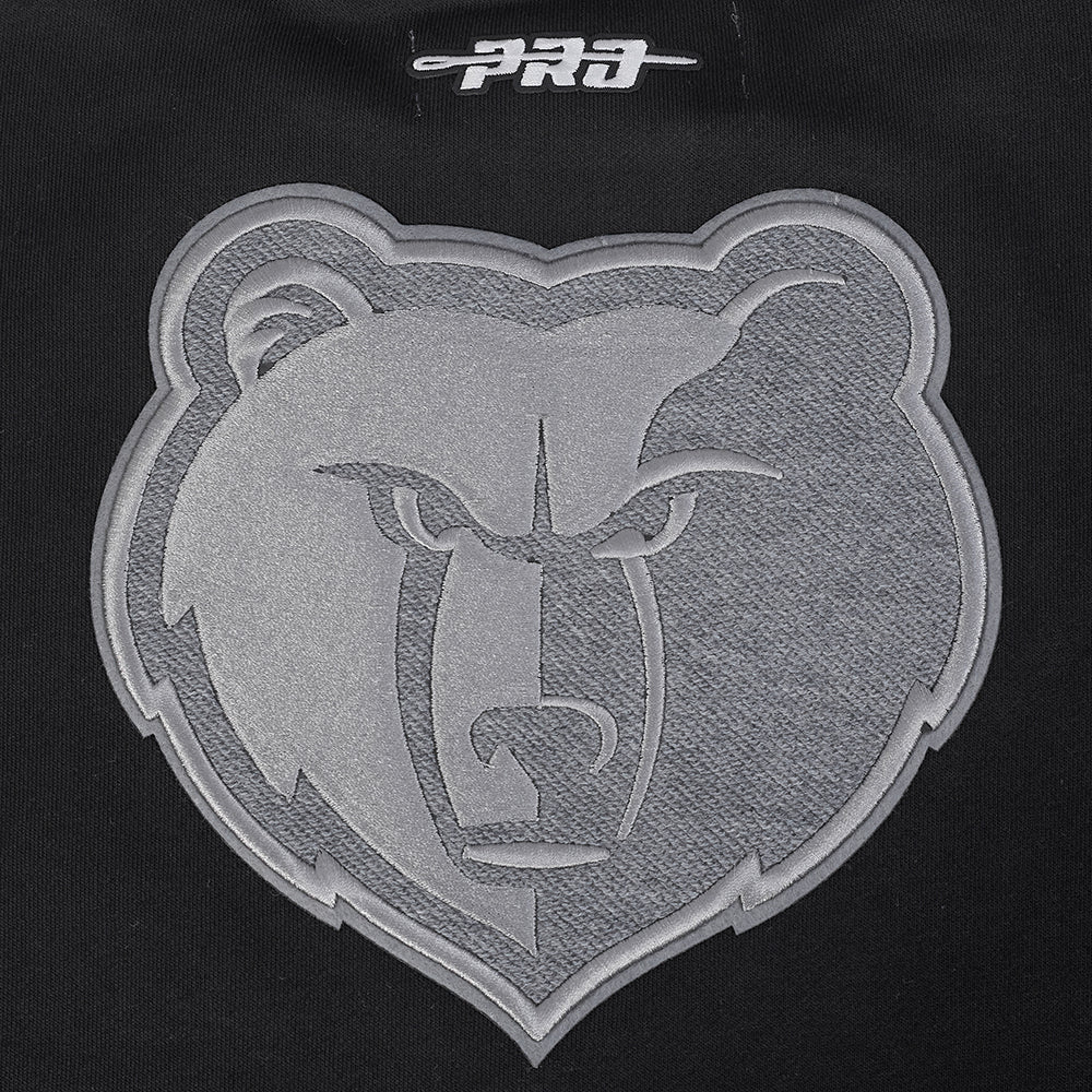 NBA MEMPHIS GRIZZLIES REVERSE FRENCH TERRY WOMEN'S FLEECE CREWNECK (BLACK)