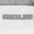 NBA MEMPHIS GRIZZLIES REVERSE FRENCH TERRY WOMEN'S COLOR BLOCK FLEECE FULL ZIP HOODIE (BLACK/GRAY/EGGSHELL)