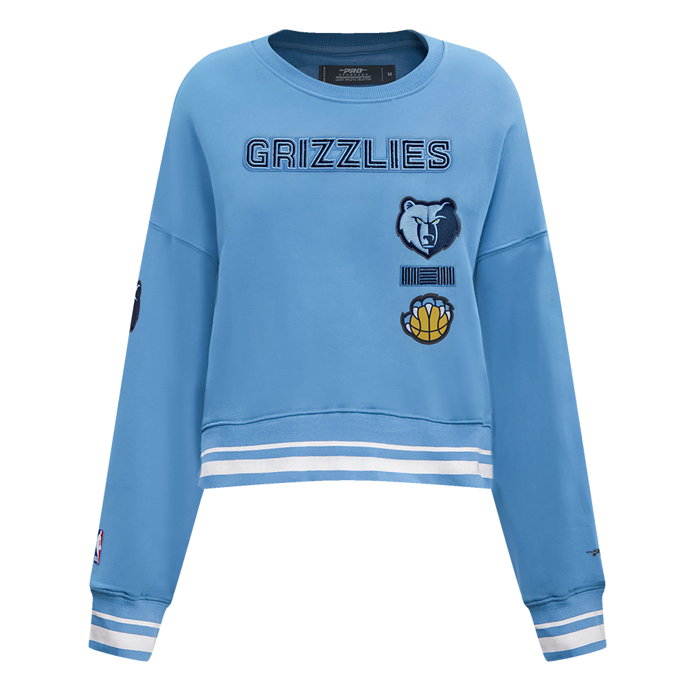 NBA MEMPHIS GRIZZLIES RETRO CLASSIC CHANDAIL À COL ROND CÔTELÉ POUR FEMME (BLEU UNIVERSITÉ)
