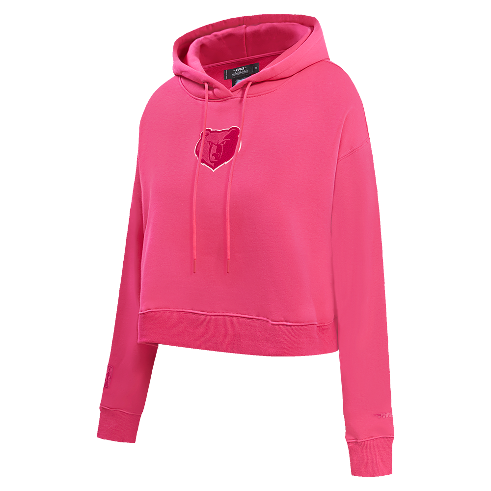 NBA MEMPHIS GRIZZLIES TRIPLE PINK WOMEN'S FLC CROPPED PO HOODIE (BEETROOT PURPLE)