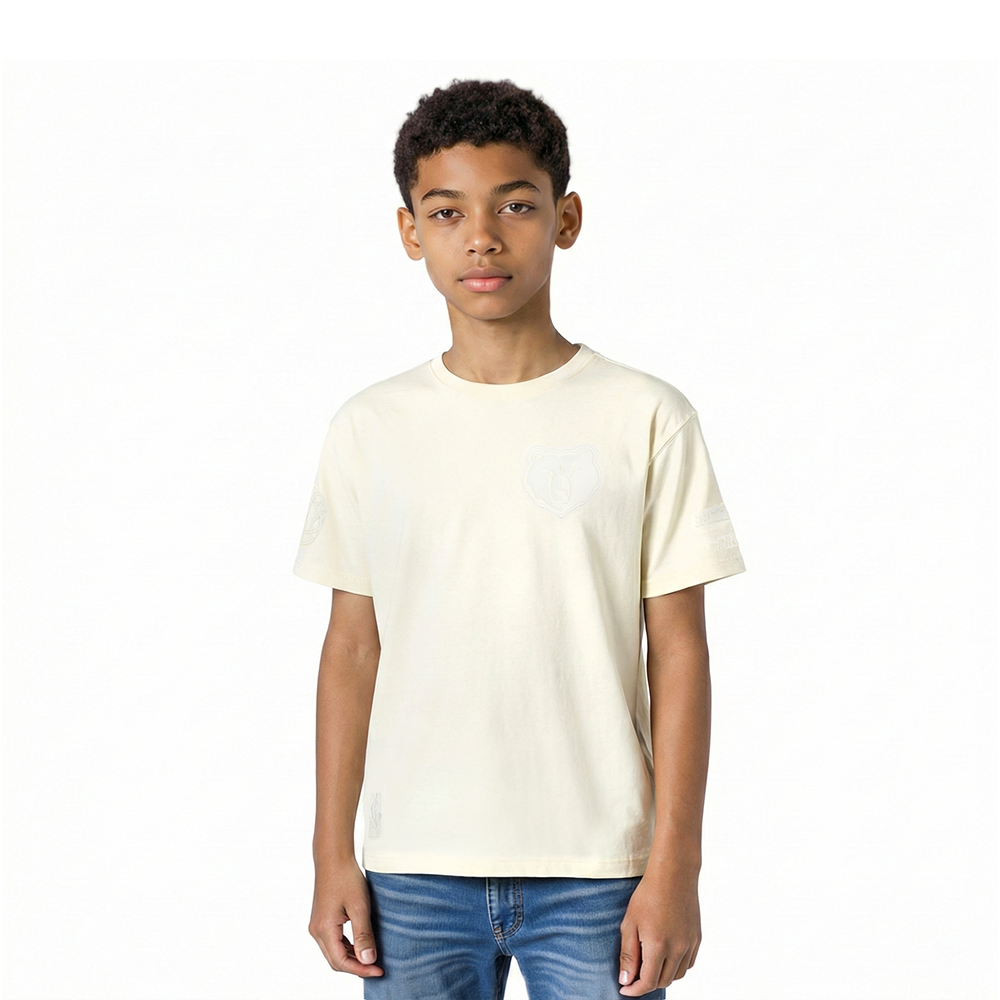 NBA MEMPHIS GRIZZLIES NEUTRAL T-SHIRT À MANCHES COURTES POUR GARÇON ENFANT (COQUILLE D'ŒUF)