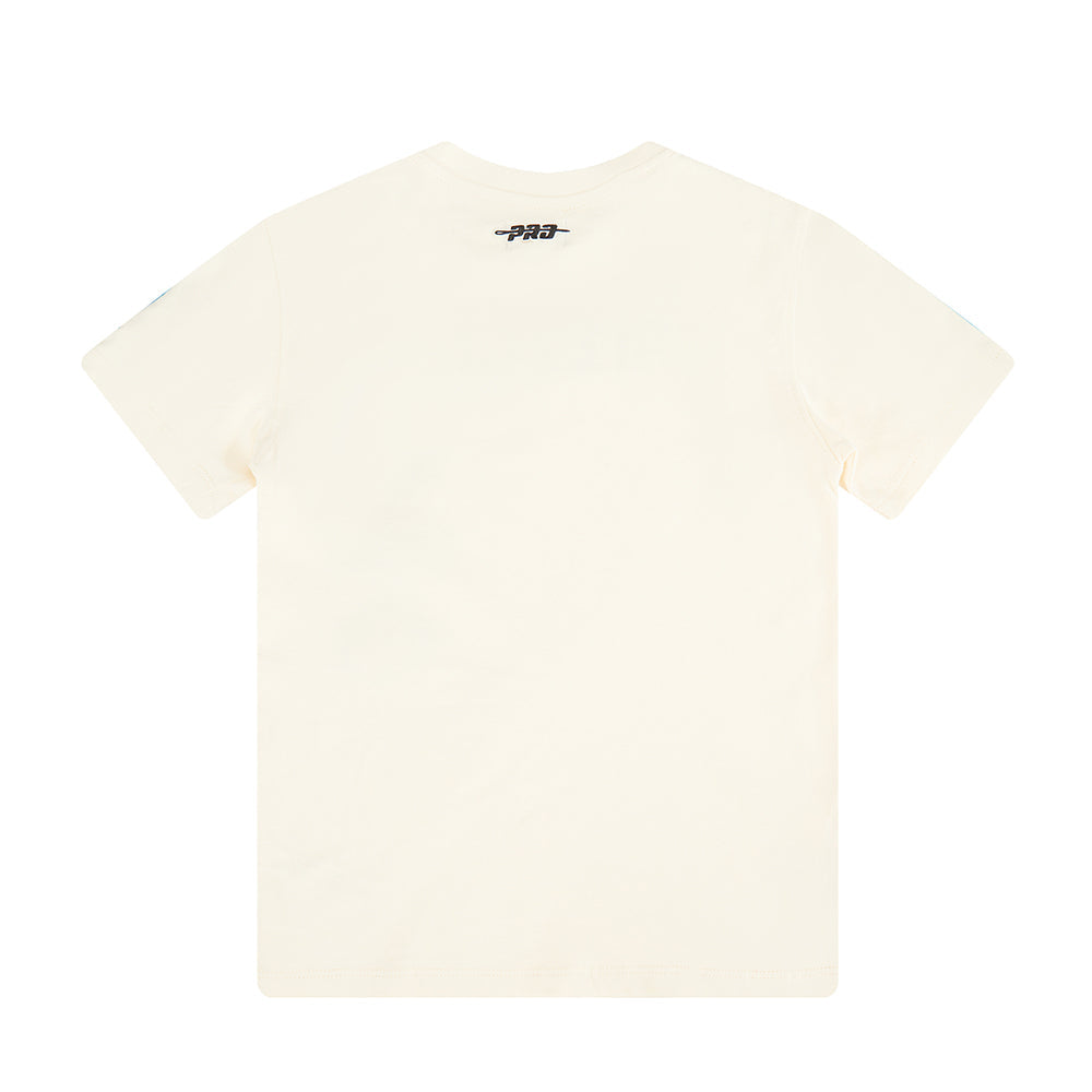 NBA MEMPHIS GRIZZLIES RETRO CLASSIC LITTLE BOYS SHORT SLEEVE TAPING TEE (EGGSHELL/ UNIVERSITY BLUE)