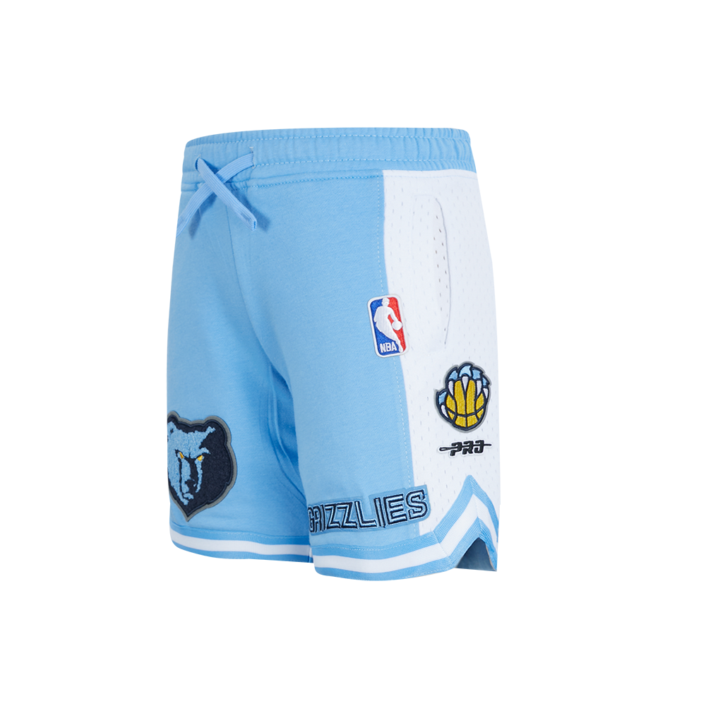 NBA MEMPHIS GRIZZLIES RETRO CLASSIC LITTLE BOY'S FLEECE 2.0 SHORT (UNIVERSITY BLUE)