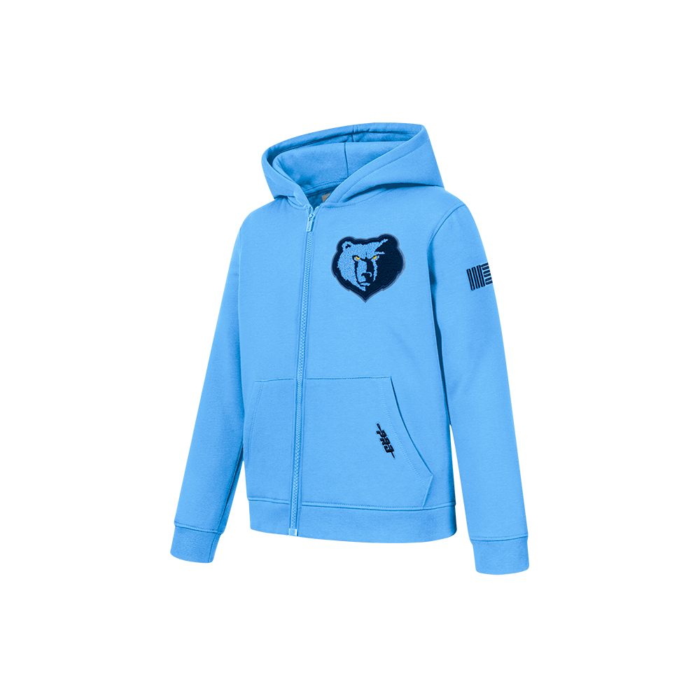 NBA MEMPHIS GRIZZLIES CLASSIC LITTLE BOYS FLC FZ HOODIE (UNIVERSITY BLUE)