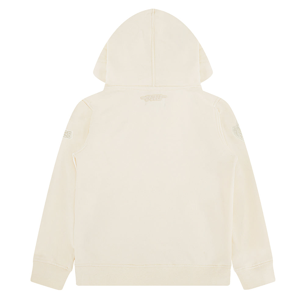 NBA MEMPHIS GRIZZLIES NEUTRAL LITTLE BOYS FLEECE PULLOVER HOODIE (EGGSHELL)