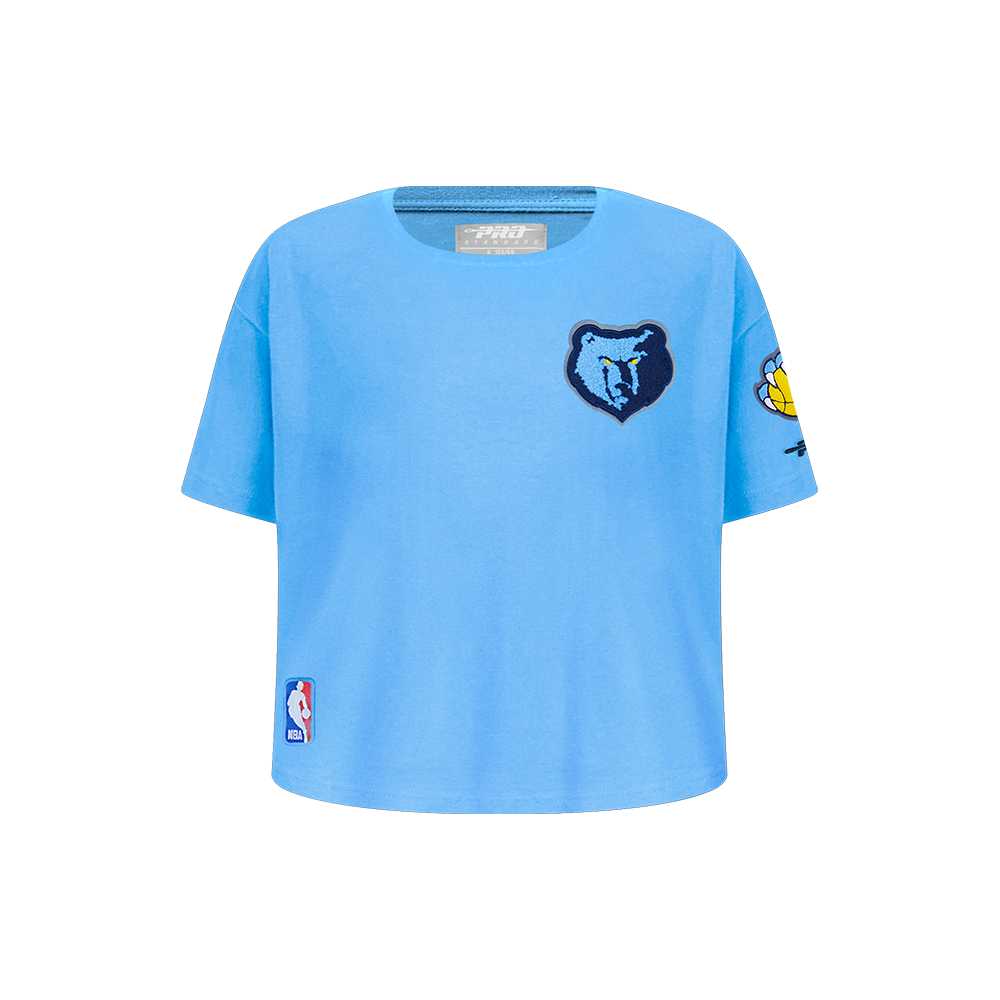 NBA MEMPHIS GRIZZLIES CLASSIC LITTLE GIRL'S SS BOXY TEE (UNIVERSITY BLUE)