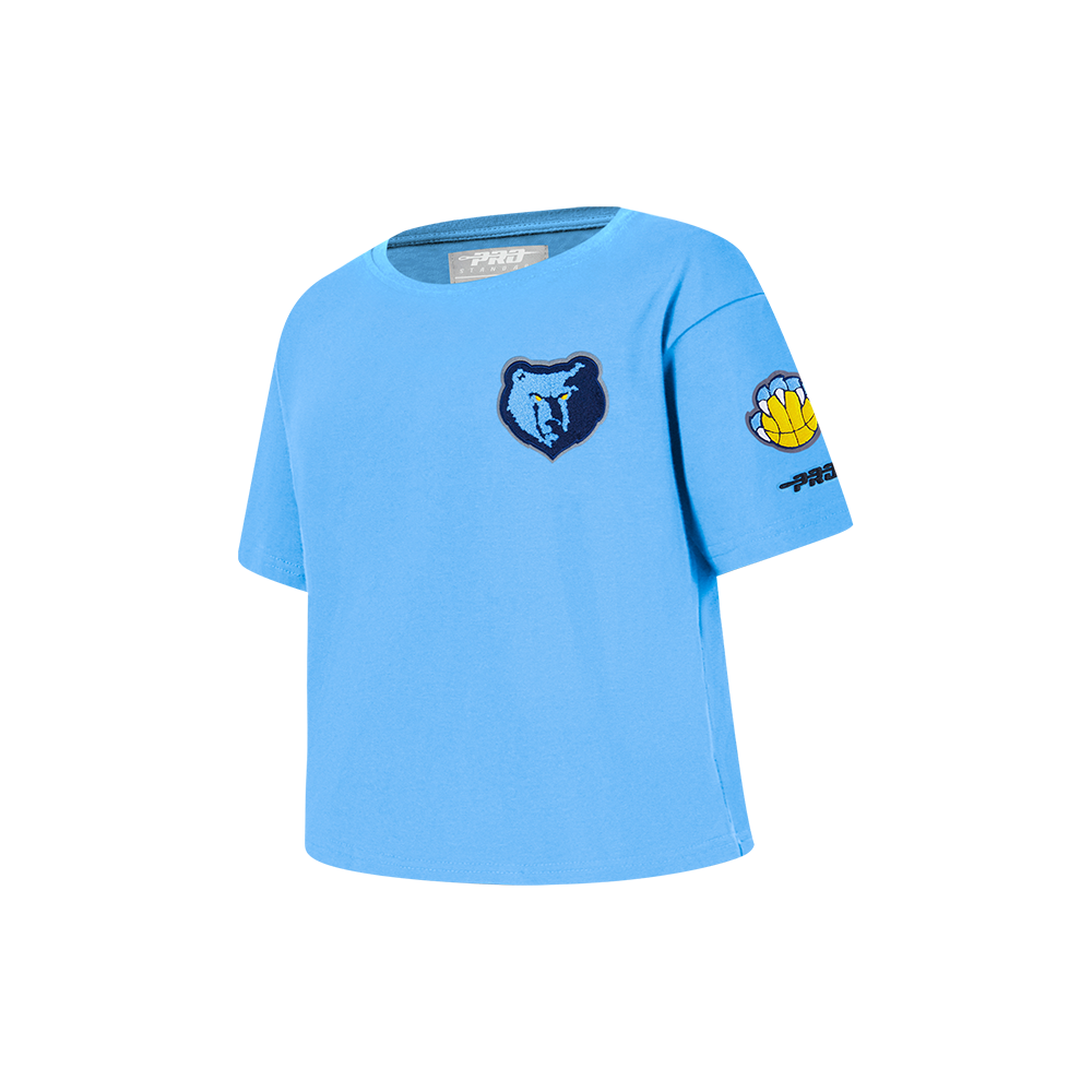 NBA MEMPHIS GRIZZLIES CLASSIC LITTLE GIRL'S SS BOXY TEE (UNIVERSITY BLUE)
