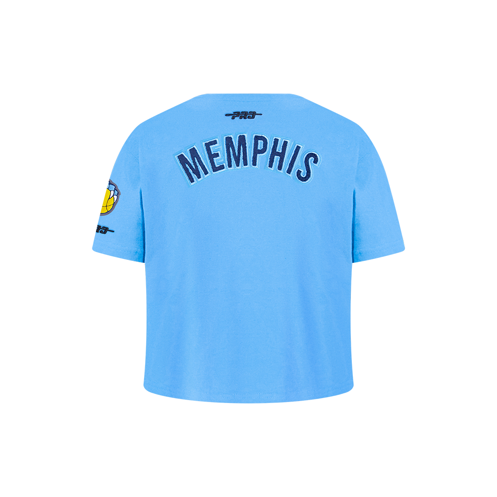 NBA MEMPHIS GRIZZLIES CLASSIC LITTLE GIRL'S SS BOXY TEE (UNIVERSITY BLUE)