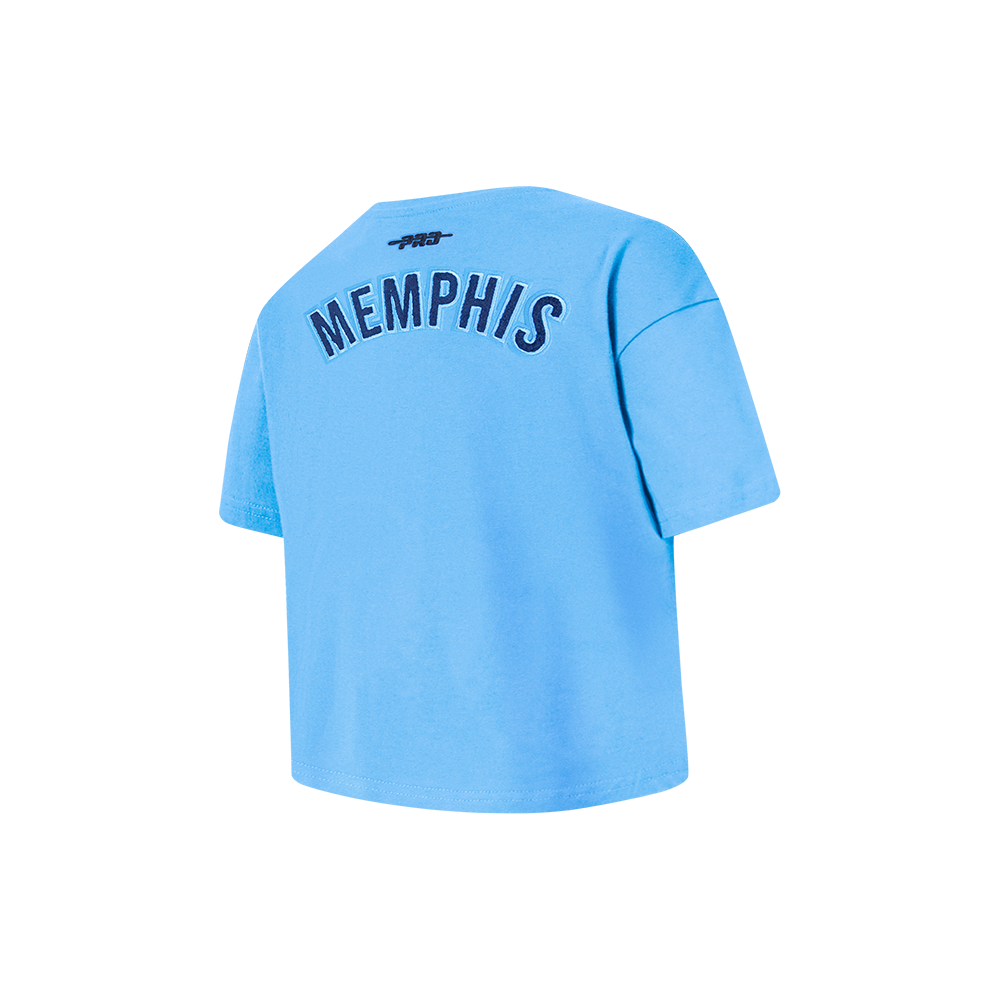 NBA MEMPHIS GRIZZLIES CLASSIC LITTLE GIRL'S SS BOXY TEE (UNIVERSITY BLUE)