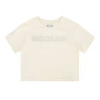 NBA MEMPHIS GRIZZLIES NEUTRAL LITTLE GIRL'S SHORT SLEEVE BOXY TEE (EGGSHELL)