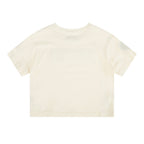 NBA MEMPHIS GRIZZLIES NEUTRAL LITTLE GIRL'S SHORT SLEEVE BOXY TEE (EGGSHELL)