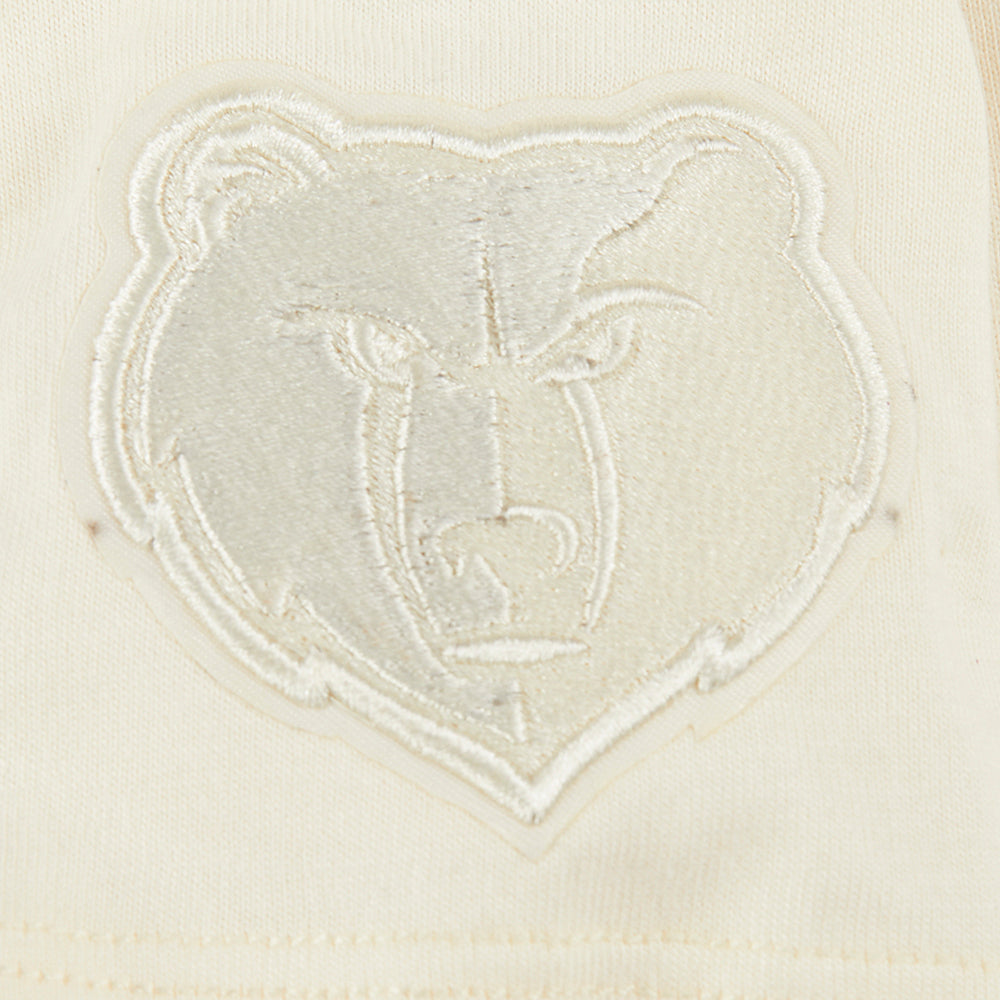 NBA MEMPHIS GRIZZLIES NEUTRAL LITTLE GIRL'S SHORT SLEEVE BOXY TEE (EGGSHELL)