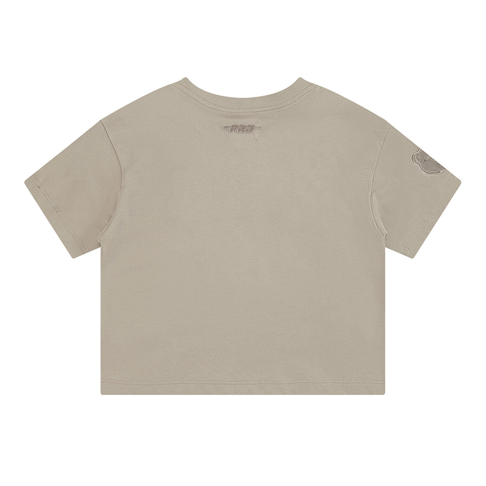 NBA MEMPHIS GRIZZLIES NEUTRAL LITTLE GIRL'S SS BOXY TEE (TAUPE)