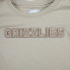 NBA MEMPHIS GRIZZLIES NEUTRAL LITTLE GIRL'S SS BOXY TEE (TAUPE)