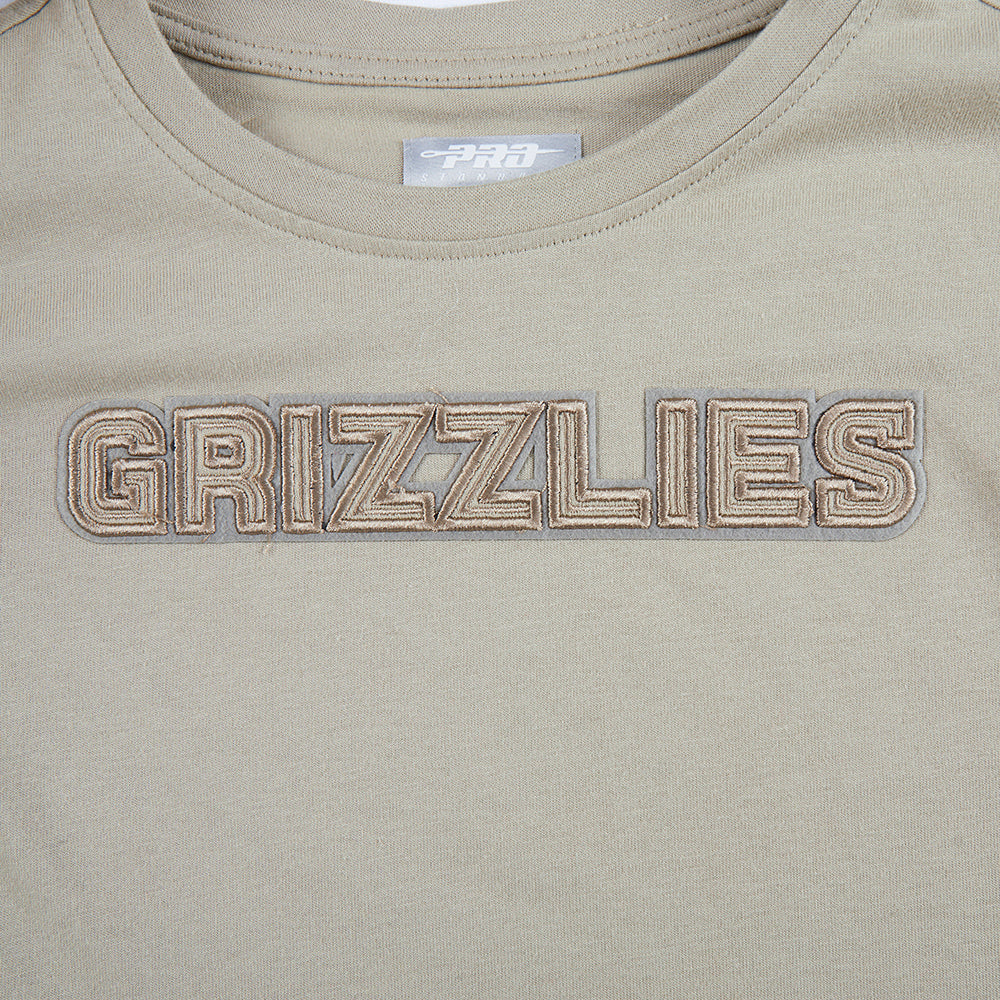 NBA MEMPHIS GRIZZLIES NEUTRAL LITTLE GIRL'S SS BOXY TEE (TAUPE)