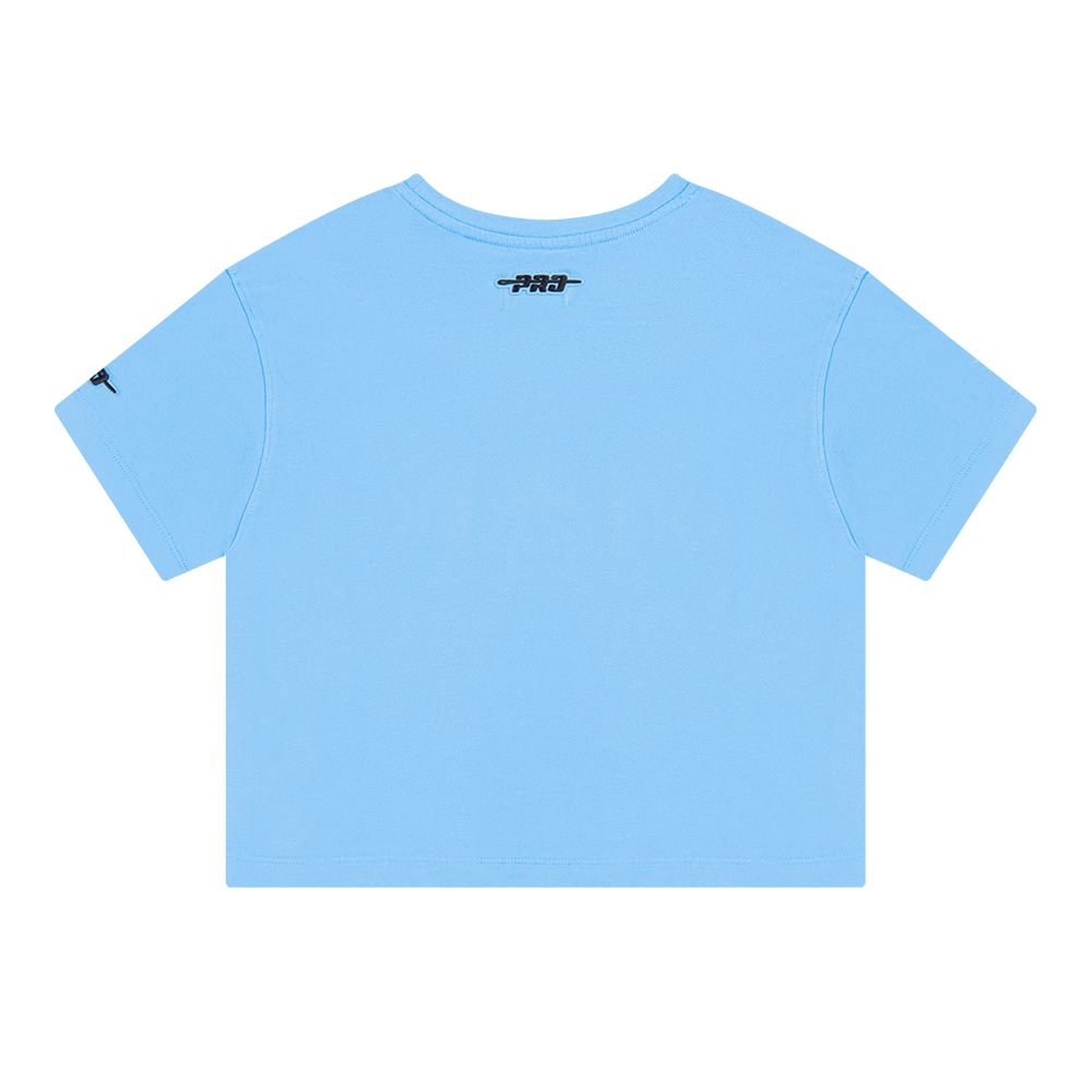 NBA MEMPHIS GRIZZLIES RETRO CLASSIC LITTLE GIRLS SHORT SLEEVE BOXY TEE (UNIVERSITY BLUE)