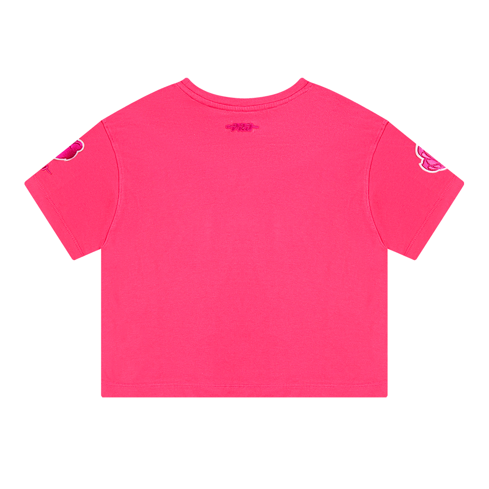 NBA MEMPHIS GRIZZLIES TRIPLE PINK LITTLE GIRLS SHORT SLEEVE BOXY TEE (BEETROOT PURPLE)