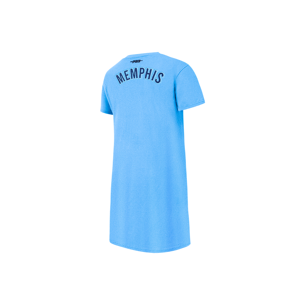 NBA MEMPHIS GRIZZLIES CLASSIC ROBE T-SHIRT POUR FILLE ENFANT (BLEU UNIVERSITÉ)