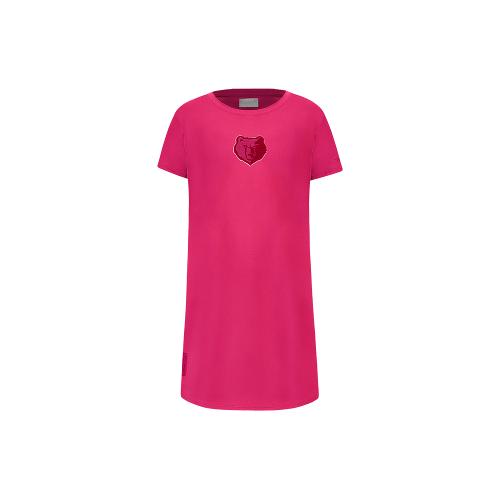 NBA MEMPHIS GRIZZLIES TRIPLE PINK LITTLE GIRL'S TEE DRESS (BEETROOT PURPLE)