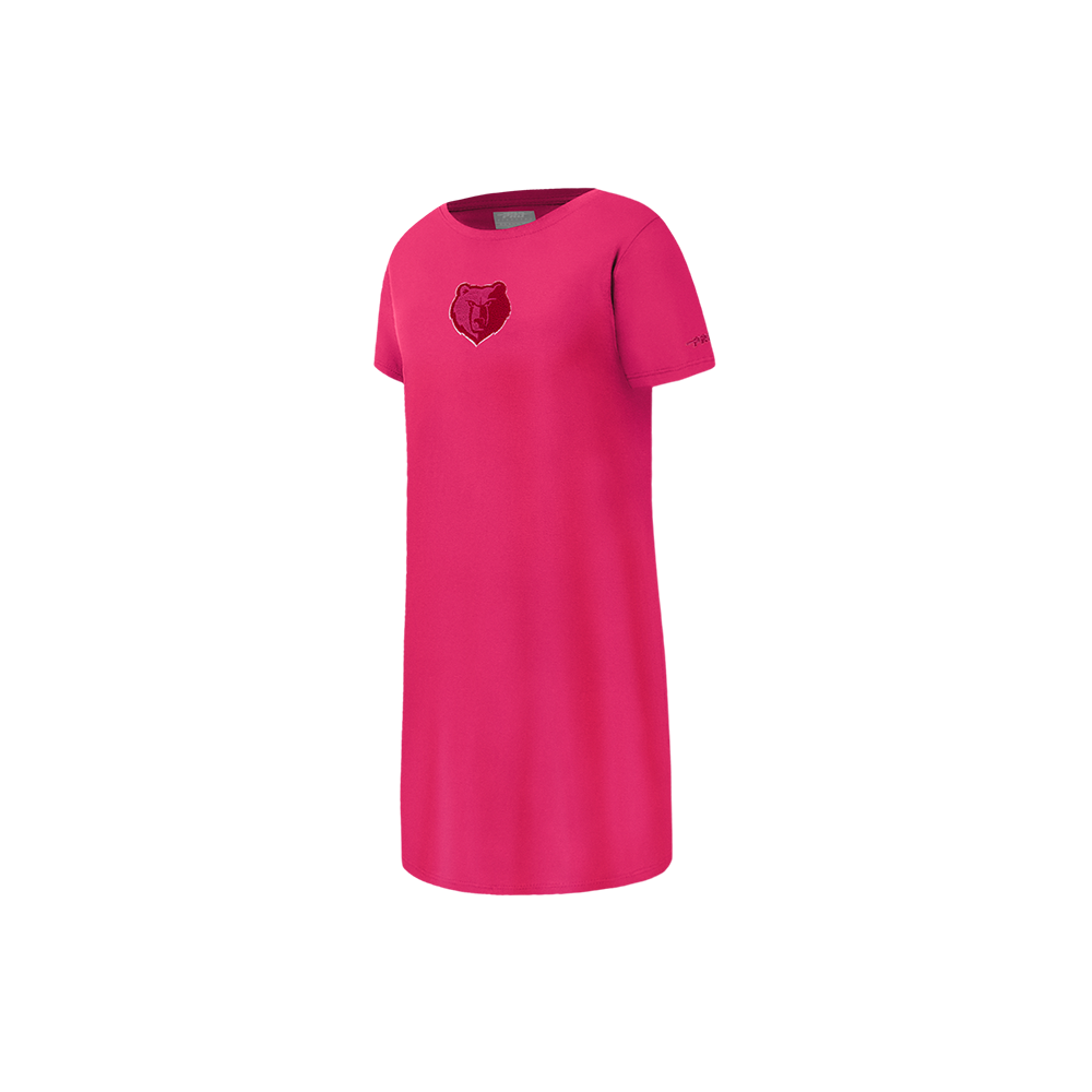 NBA MEMPHIS GRIZZLIES TRIPLE PINK LITTLE GIRL'S TEE DRESS (BEETROOT PURPLE)