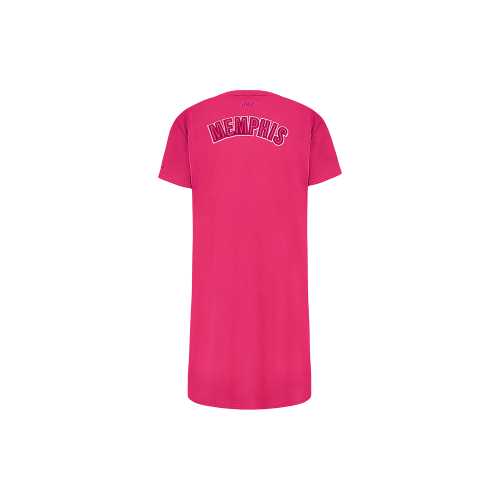 NBA MEMPHIS GRIZZLIES TRIPLE PINK LITTLE GIRL'S TEE DRESS (BEETROOT PURPLE)