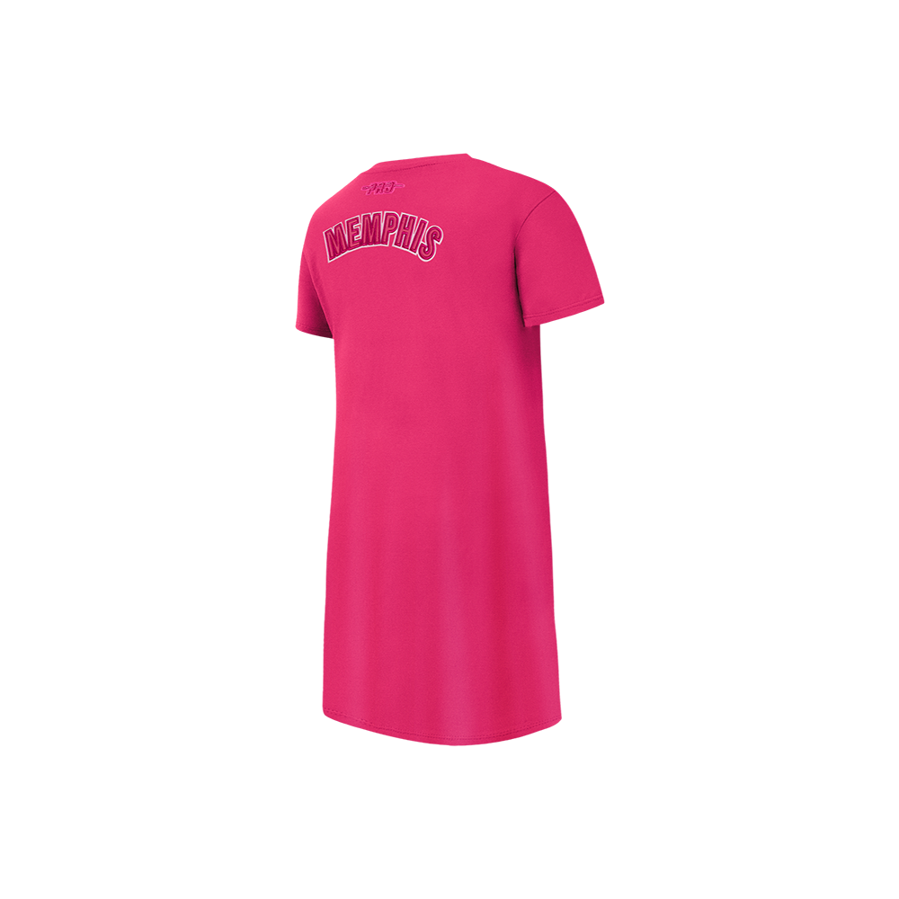 NBA MEMPHIS GRIZZLIES TRIPLE PINK LITTLE GIRL'S TEE DRESS (BEETROOT PURPLE)
