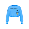 NBA MEMPHIS GRIZZLIES RETRO CLASSIC LITTLE GIRL'S RIB FLEECE CREWNECK (UNIVERSITY BLUE)