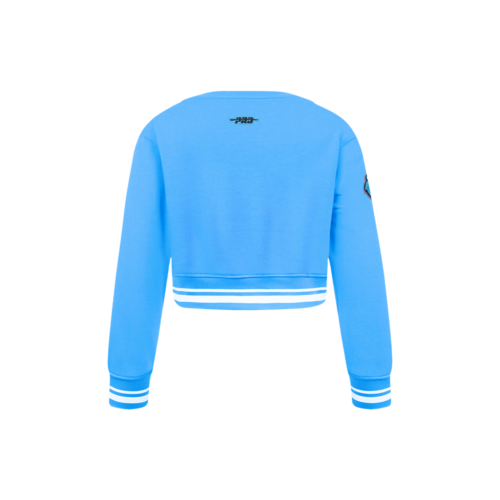NBA MEMPHIS GRIZZLIES RETRO CLASSIC LITTLE GIRL'S RIB FLEECE CREWNECK (UNIVERSITY BLUE)
