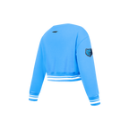 NBA MEMPHIS GRIZZLIES RETRO CLASSIC LITTLE GIRL'S RIB FLEECE CREWNECK (UNIVERSITY BLUE)