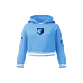 NBA MEMPHIS GRIZZLIES RETRO CLASSIC LITTLE GIRL'S RIB FLEECE PULLOVER HOODIE (UNIVERSITY BLUE)