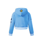 NBA MEMPHIS GRIZZLIES RETRO CLASSIC LITTLE GIRL'S RIB FLEECE PULLOVER HOODIE (UNIVERSITY BLUE)