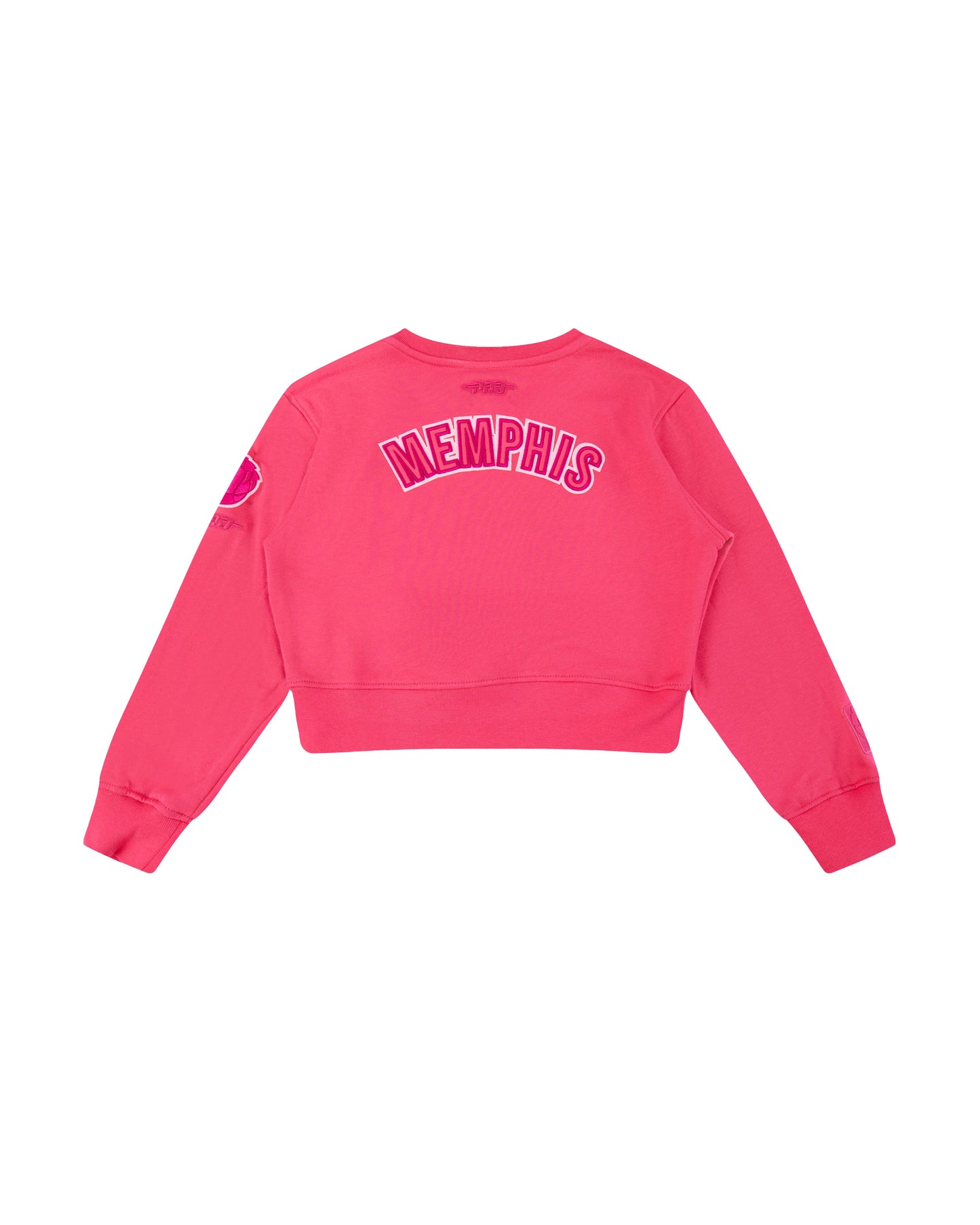 NBA MEMPHIS GRIZZLIES TRIPLE PINK LITTLE GIRLS  FLEECE CREWNECK (BEETROOT PURPLE)