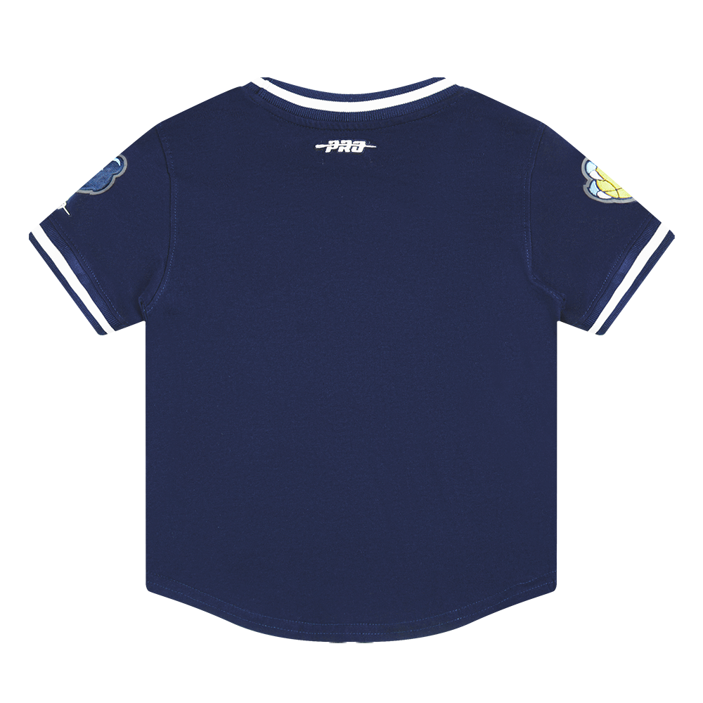 NBA MEMPHIS GRIZZLIES CLASSIC TODDLER BOYS SHORT SLEEVE STRIPED RIB TEE (MIDNIGHT NAVY)