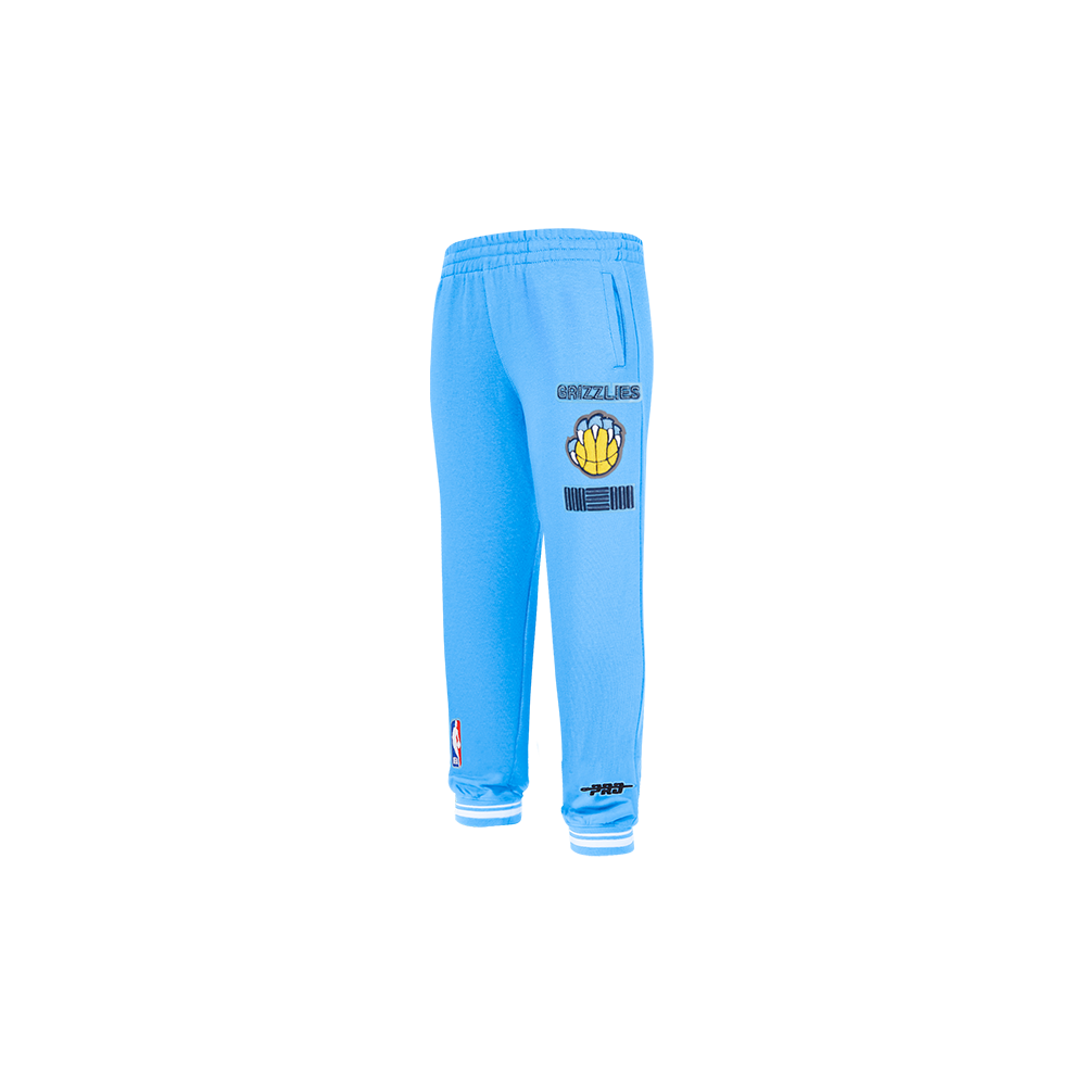 NBA MEMPHIS GRIZZLIES RETRO CLASSIC PANTALON OUATÉ CÔTELÉ POUR GARÇON BAMBIN (BLEU UNIVERSITÉ)