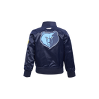 NBA MEMPHIS GRIZZLIES CLASSIC TODDLER BOY'S SATIN JACKET (MIDNIGHT NAVY)