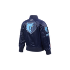 NBA MEMPHIS GRIZZLIES CLASSIC TODDLER BOY'S SATIN JACKET (MIDNIGHT NAVY)