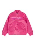 NBA MEMPHIS GRIZZLIES BLOUSON TRIPLE ROSE EN SATIN POUR FILLE BAMBIN (VIOLET BETTERAVE)