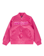 NBA MEMPHIS GRIZZLIES BLOUSON TRIPLE ROSE EN SATIN POUR FILLE BAMBIN (VIOLET BETTERAVE)