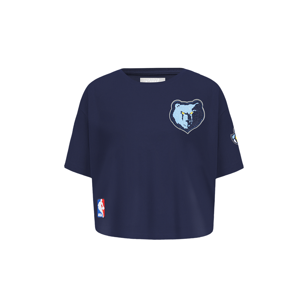 NBA MEMPHIS GRIZZLIES CLASSIC T-SHIRT À COUPE CARRÉE À MANCHES COURTES POUR FILLE BAMBIN (MARINE MINUIT)
