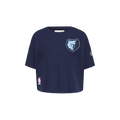 NBA MEMPHIS GRIZZLIES CLASSIC T-SHIRT À COUPE CARRÉE À MANCHES COURTES POUR FILLE BAMBIN (MARINE MINUIT)